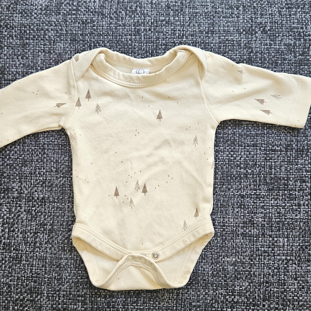 Colored Organics Cream Tree Print Bodysuit